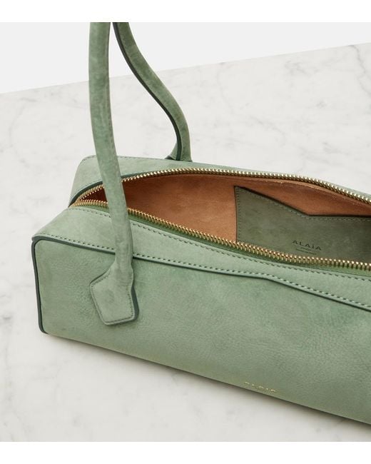 Alaïa Green Le Teckel Medium Suede Shoulder Bag