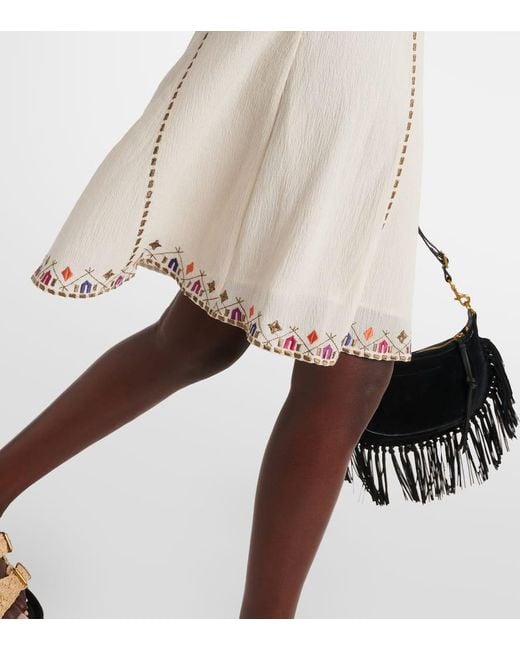 Isabel Marant Natural Sammy Cotton-Blend Minidress
