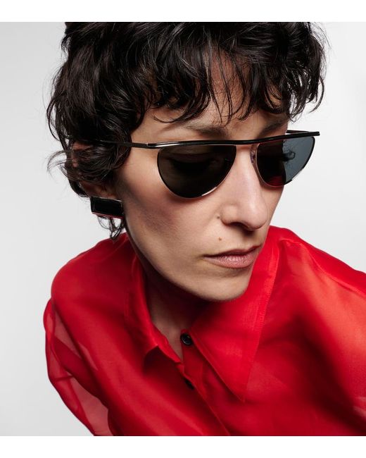 Khaite Gray X Oliver Peoples Flat-Top Sunglasses