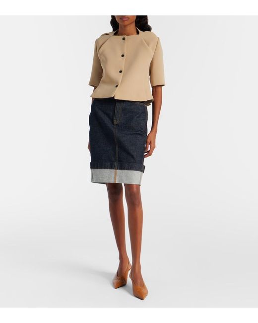 Khaite Natural Vali Crepe Top