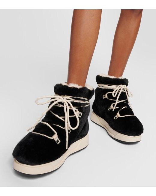 Amiri Black Malibu Hi Faux Shearling Boots