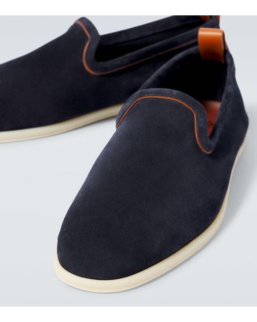Mocassini Venice Walk di Loro Piana in Blue da Uomo
