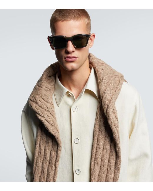Zegna Brown Square Sunglasses for men