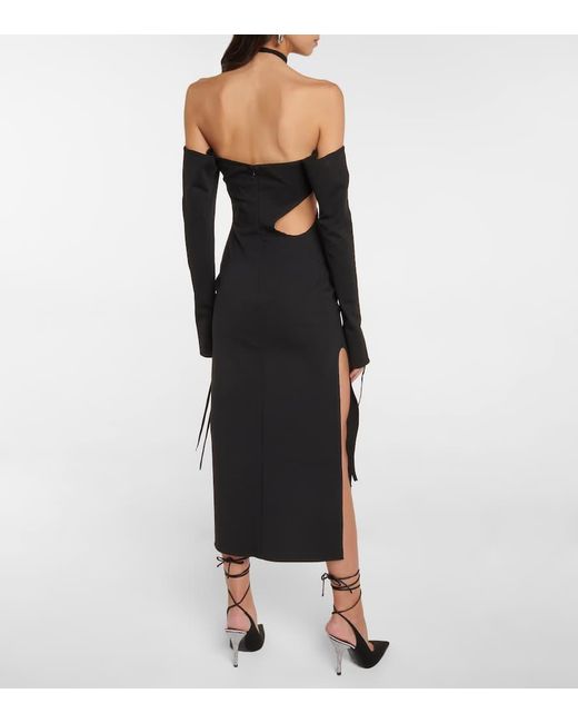 The Attico Black Cotton Blend Dress