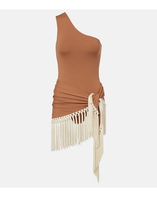 Taller Marmo Brown Yacare Swimsuit And Beach Cover-Up Set