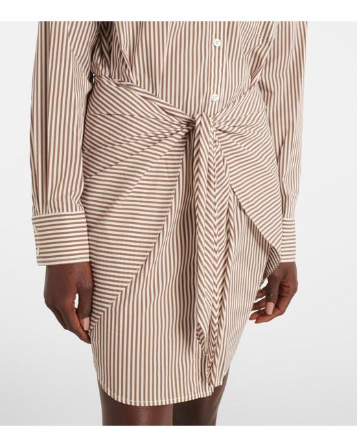 Veronica Beard Natural Roanoke Cotton-Blend Shirt Dress