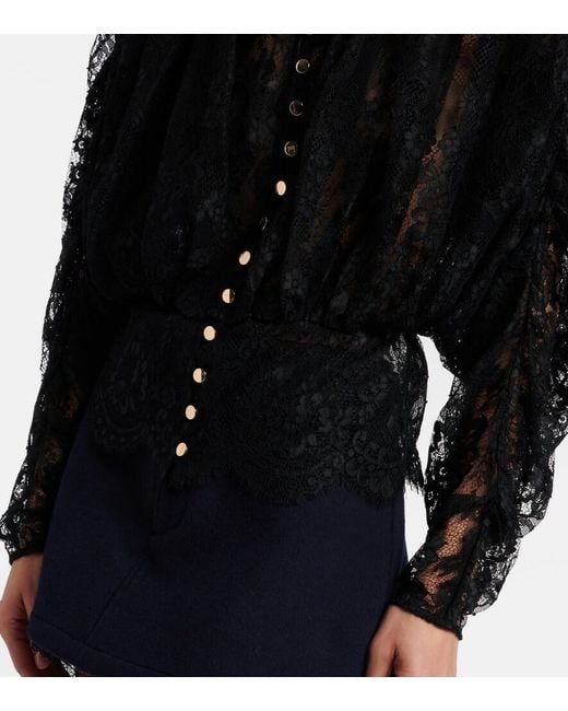 Self-Portrait Black Lace Blouse