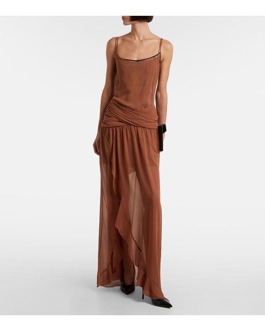 jacques wei draped sequined tulle dress Jacques Wei Draped sequined tulle dress
