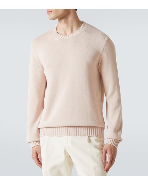 Saman Amel Natural Cotton Sweater for men