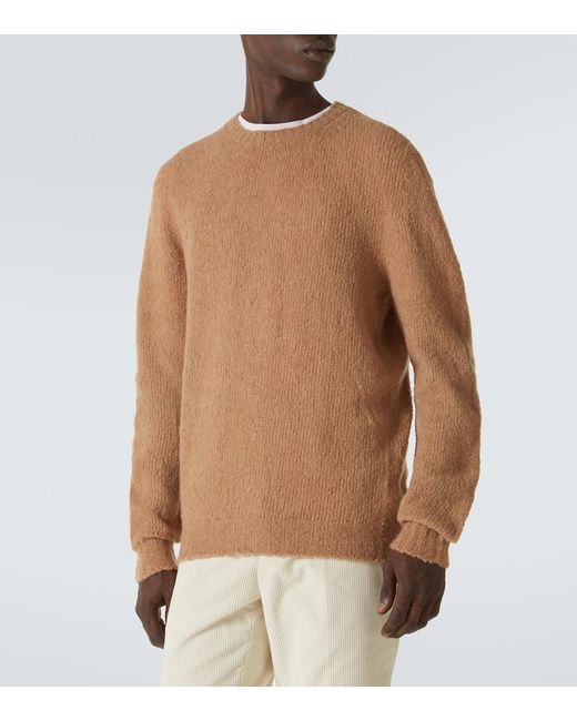 Thom Sweeney Brown Wool-Blend Sweater for men