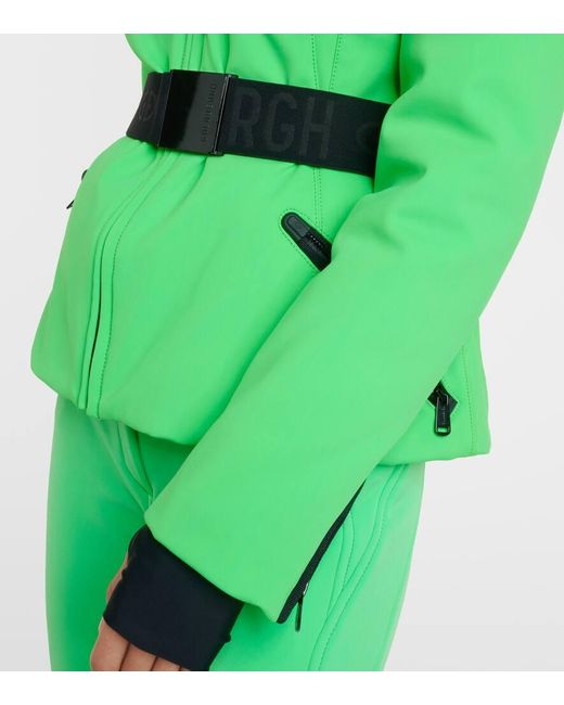 Goldbergh Green Hida Faux Fur-trimmed Ski Jacket