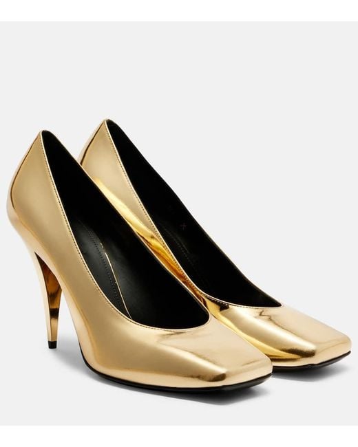 Givenchy Metallic Sliced Square 95 Patent Leather Pumps