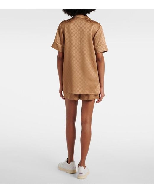 Gucci Brown Monogram Shirt