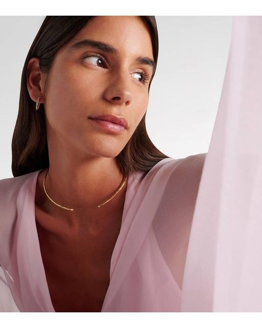 Octavia Elizabeth Metallic Octavia 18Kt Choker With Diamonds