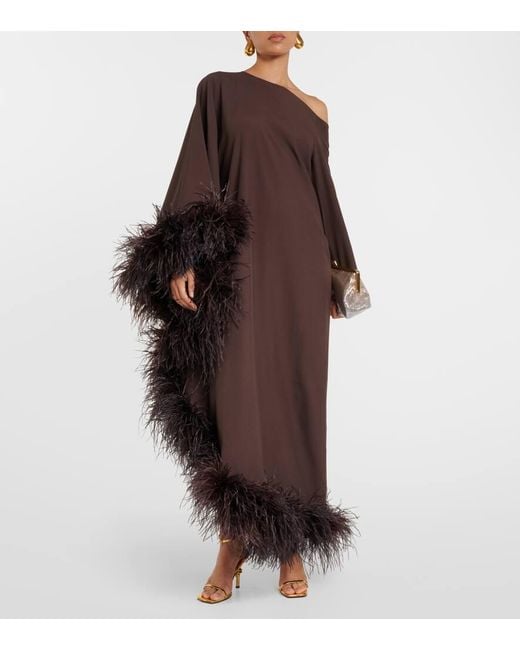 ‎Taller Marmo Brown Ubud Extravaganza Crepe Gown