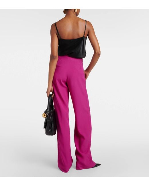 ‎Taller Marmo Pink Marlene High-rise Crepe Cady Palazzo Pants