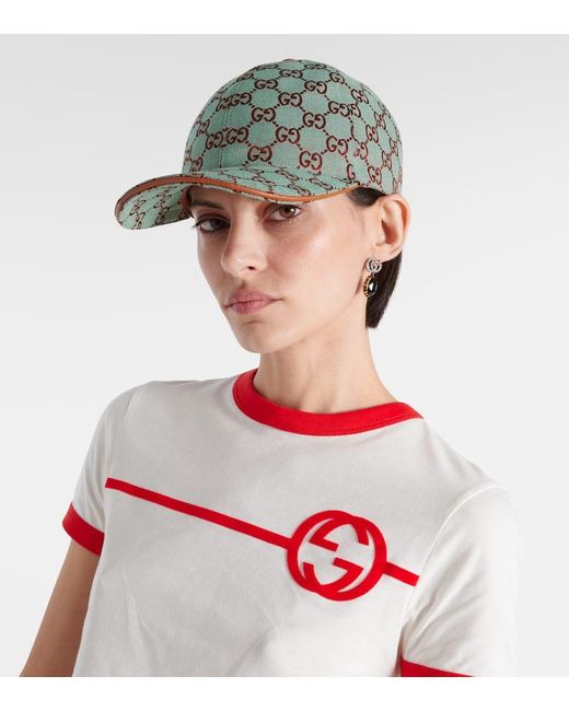 Cappello da baseball in canvas GG di Gucci in Metallic