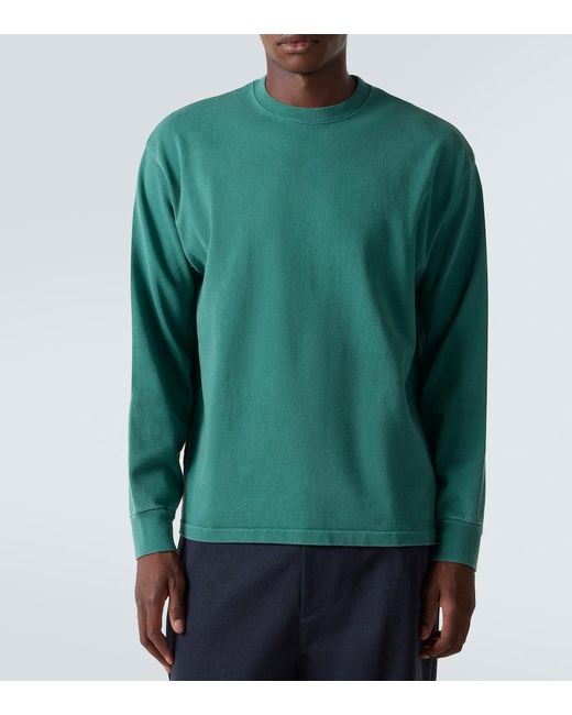 A.PRESSE Green Vintage Cotton Jersey T-Shirt for men