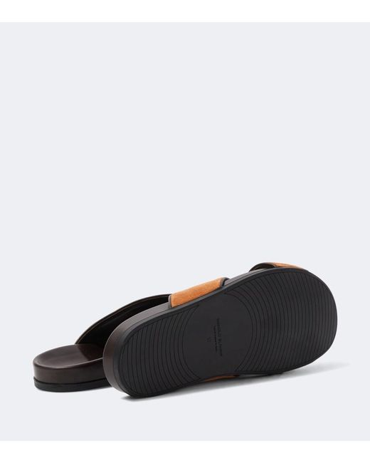 Manolo Blahnik Brown Chiltern Suede Slides for men