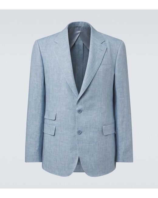 Ralph Lauren Blue Glen Linen-Blend Blazer for men