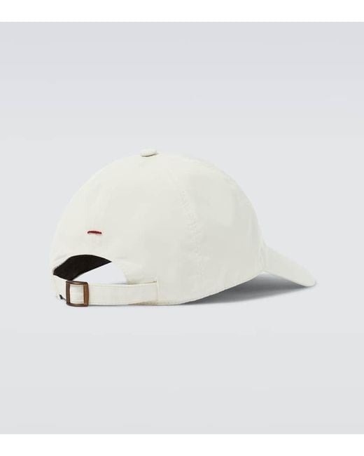 Casquette Brodee A Logo Brunello Cucinelli pour homme en coloris White
