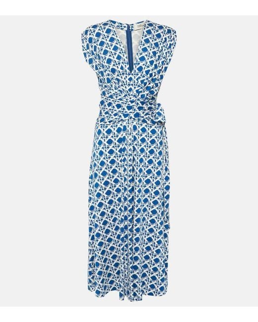Vestido midi Dorothee estampado Diane von Furstenberg de color Blue