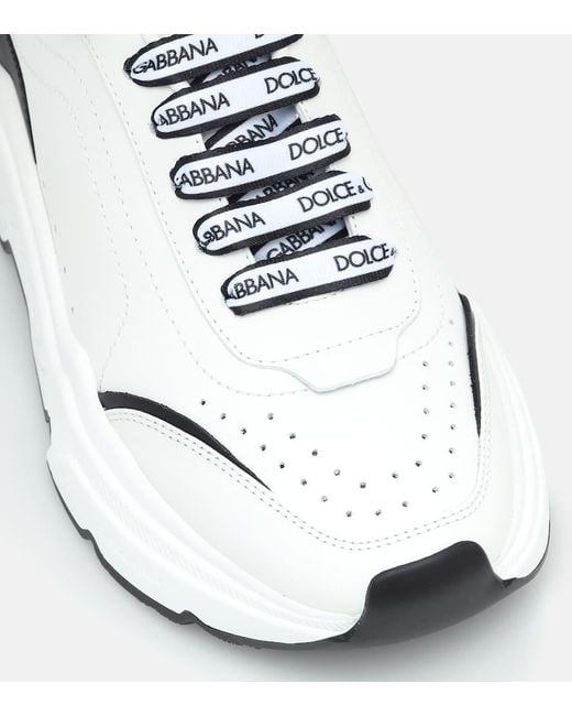 Dolce & Gabbana White Daymaster Leather Sneaker