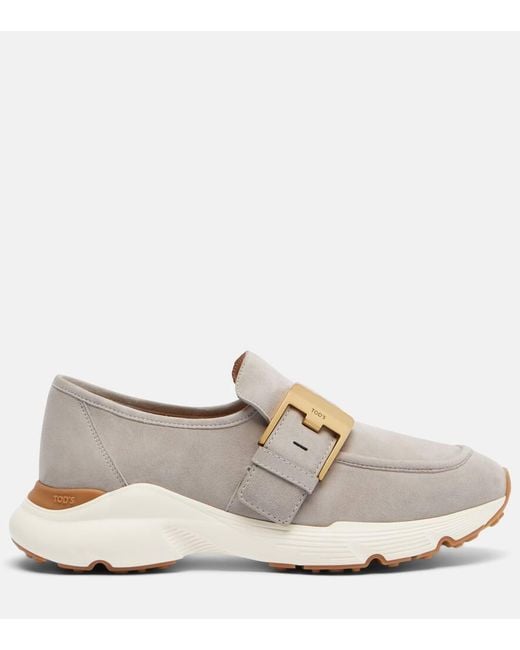 Tod's White Runner Suede Sneakers