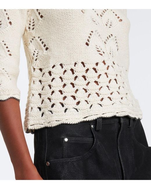 Isabel Marant Natural Pullover Lua Aus Einem Baumwollgemisch