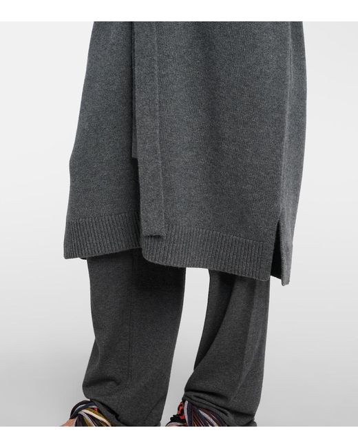 Extreme Cashmere Gray N°105 Coat Belted Cashmere Wrap Cardigan