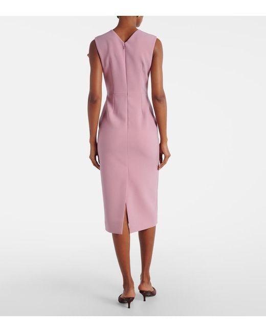Roksanda Pink Bow-Detail Crepe Dress