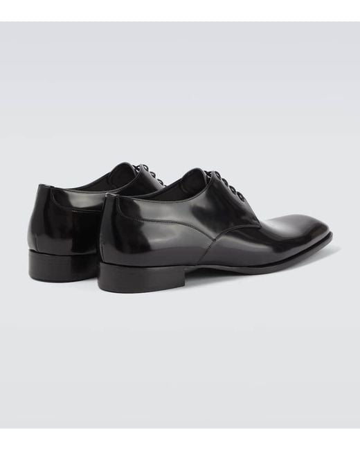 Saint Laurent Black Stanton Leather Derby Shoes for men