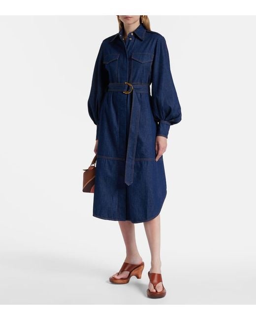 Zimmermann Blue Denim Midi Dress