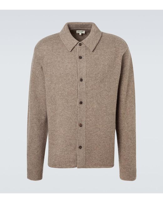 FRAME Natural Yak And Wool Cardigan for men