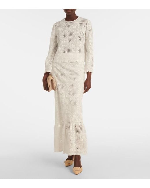 Giambattista Valli White Tweed Miniskirt