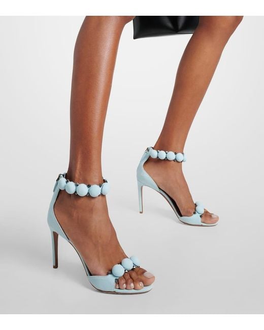 Alaïa Blue 'La Bombe 90' Heeled Sandals