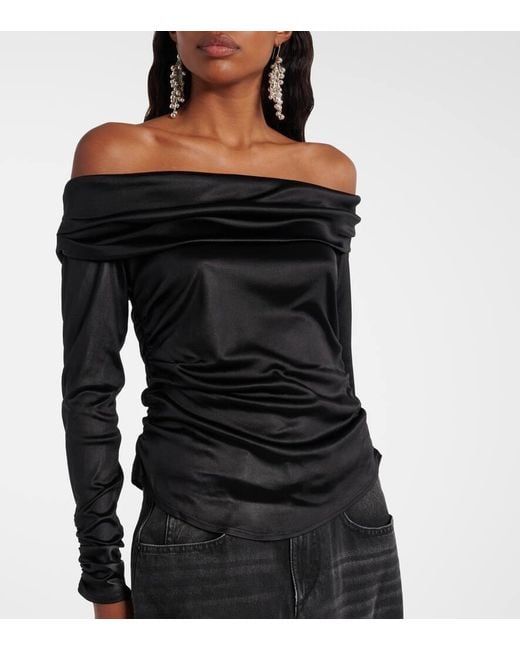 Top Enesa Pff-Shoulder di Isabel Marant in Black