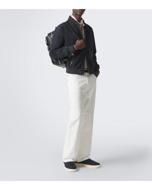 George Cleverley Blue Jack Ii Suede Sneakers for men