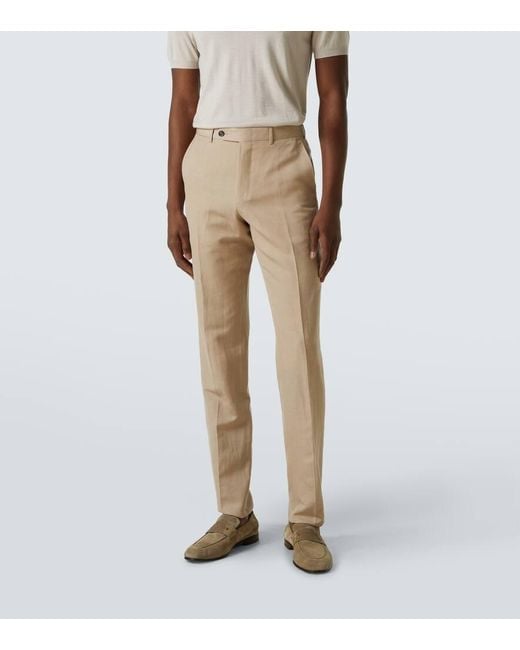 ZEGNA Men's Natural Trofeo Wool And Linen Suit