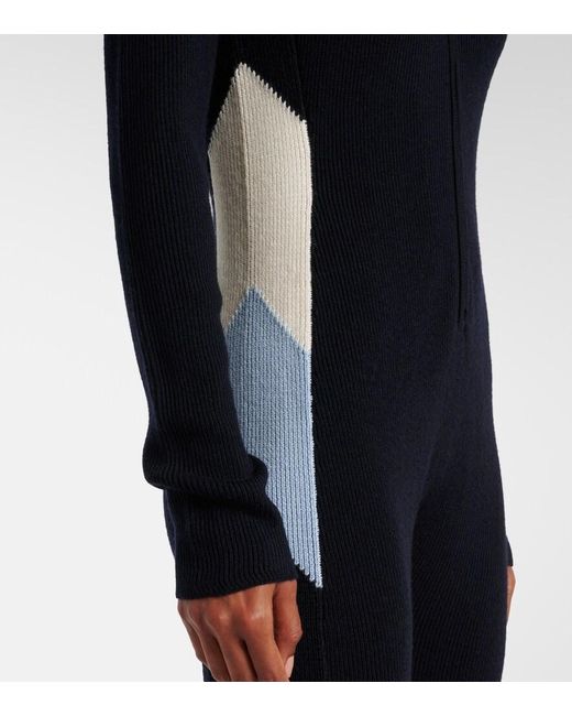 Perfect Moment Blue Cora Wool Jumpsuit