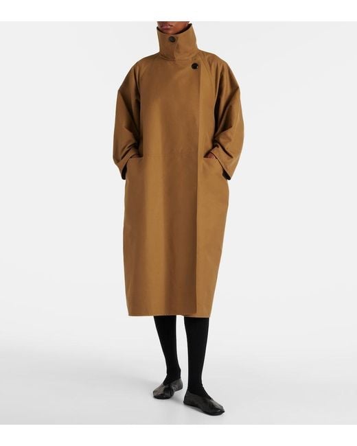 Abrigo Aurore De Algodon The Row de color Brown