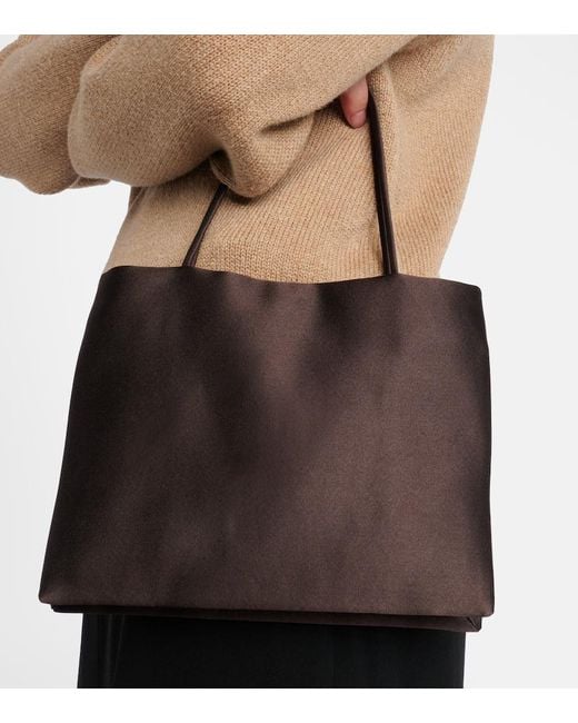 国内売り切れ★THE ROW Cecily brown silk bag TR27226B-The-Row-Cecily-brown-