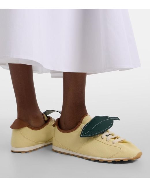 Jacquemus Multicolor Tennis Leather-Trimmed Canvas Sneakers