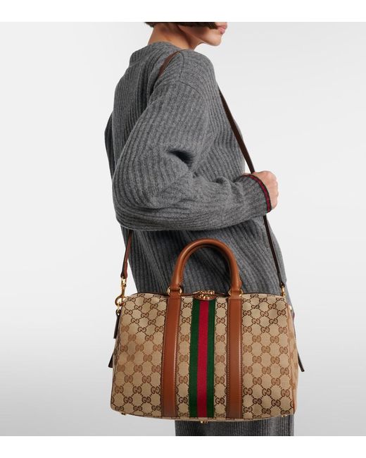 Gucci Brown Ophidia Medium Gg Tote Bag