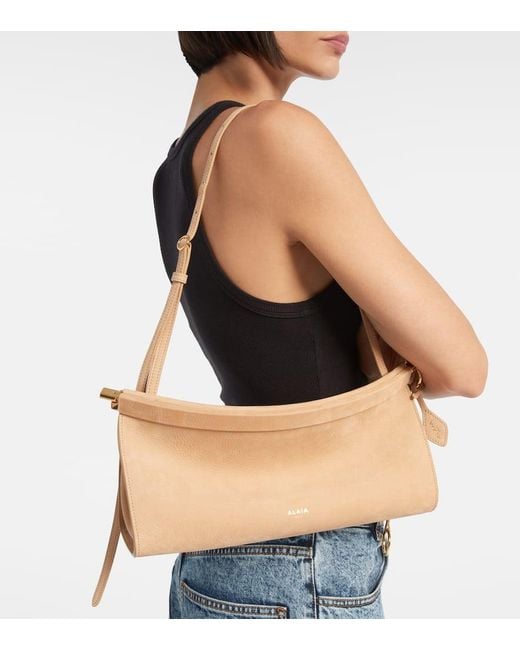Alaïa Natural Le Click Medium Leather Shoulder Bag
