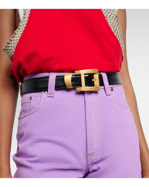 Versace Blue Leather Belt