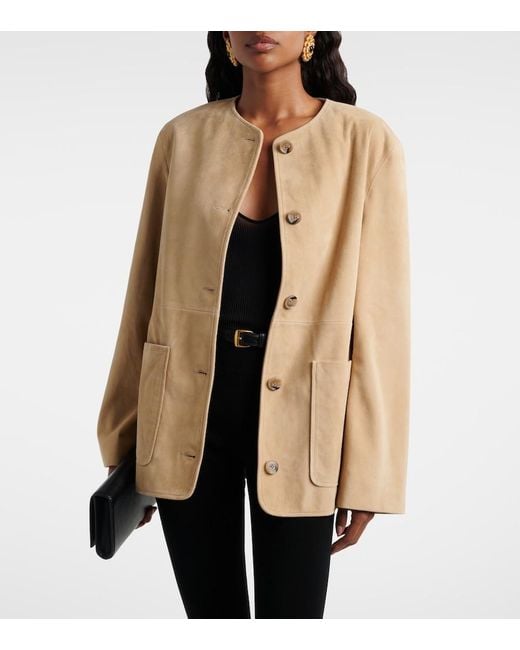Nour Hammour Natural Suede Jacket