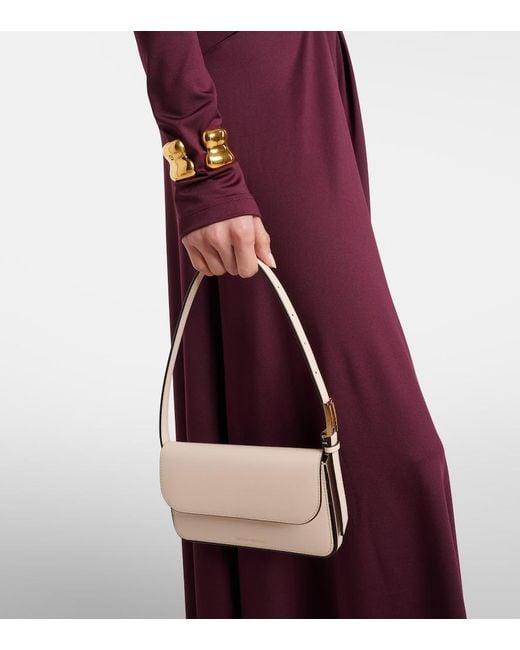 Victoria Beckham Natural Dorian Mini Leather Shoulder Bag