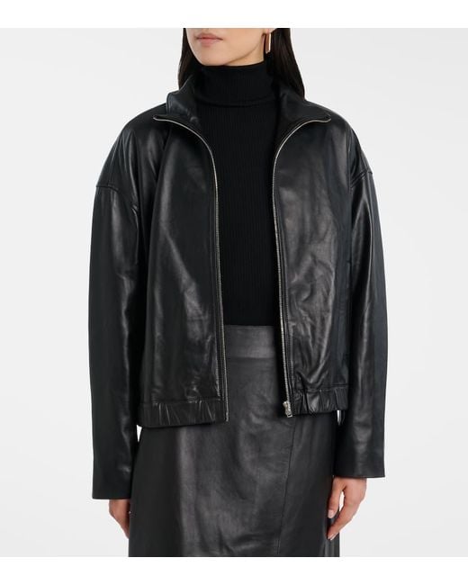 Yves Salomon Black Lederjacke
