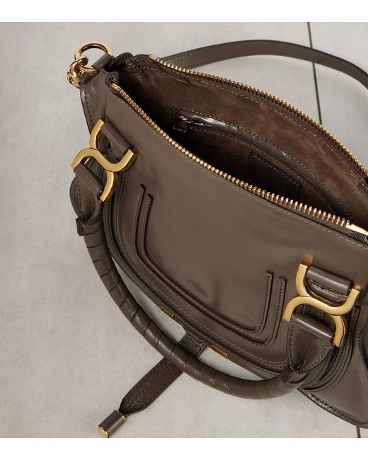 Chloé Brown Marcie Small Leather Shoulder Bag